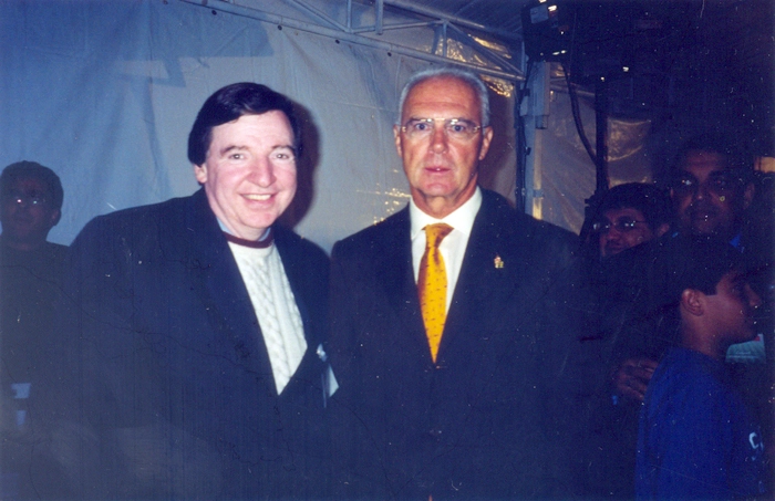 Silvio Natacci e Franz Beckenbauer. Foto enviada por Silvio Natacci
