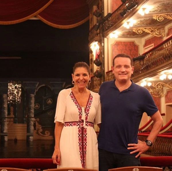 O casal Renata e Roberto Cabrini em novembro de 2017. Foto: arquivo pessoal de Roberto Cabrini