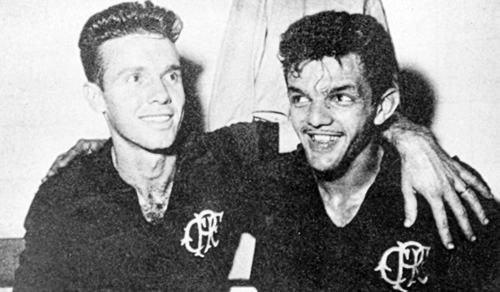 Zagallo (esq) e Dida: grandes companheiros de Flamengo.