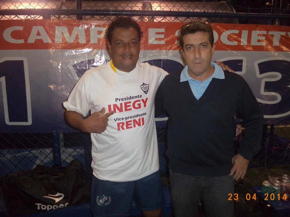 Tonhão e Carlos Alberto Spina em 23 de abril de 2014, na Arena WS, em São Paulo