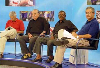 Da esquerda para a direita: Fábio Sormani, Morsa, Coutinho e Odir Cunha.