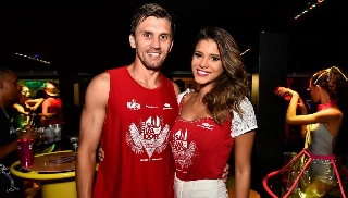 Paulo André e a namorada Jakelyne