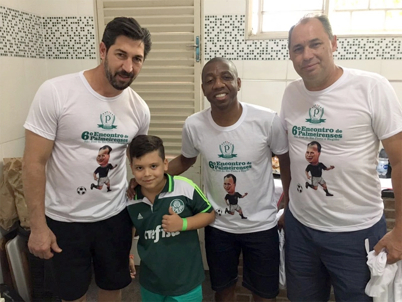 Em setembro de 2017, em São José do Rio Preto: Sérgio, um garotinho da cidade, Amaral e Evair
