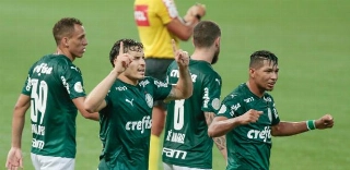 Equipe alviverde abriu o placar no Allianz Parque. Foto: Divulgação/Palmeiras