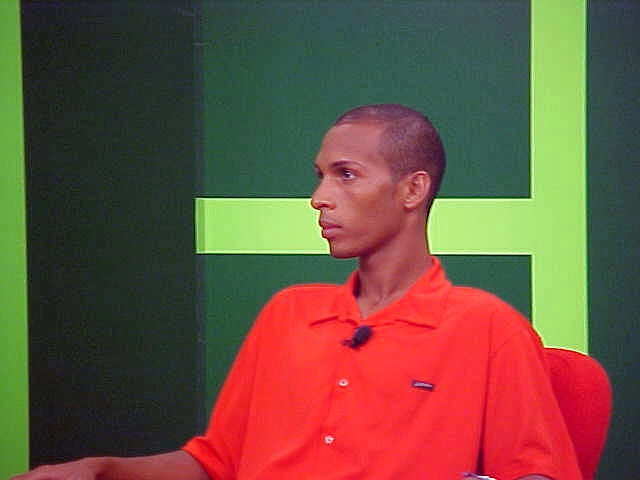 Liédson esteve várias vezes no programa Terceiro Tempo da Rede Record de Televisão. A foto é do dia 09 de fevereiro de 2003 