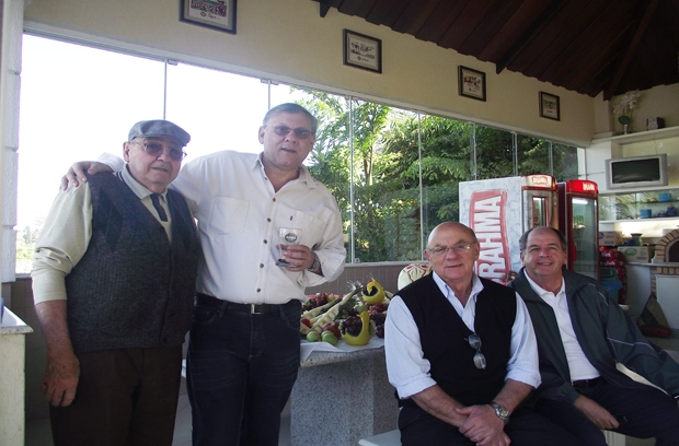 Na imagem estão: Mário Travaglini, Milton Neves, Dino Sani e Marcos Falopa. Foto: Francisco de Assis