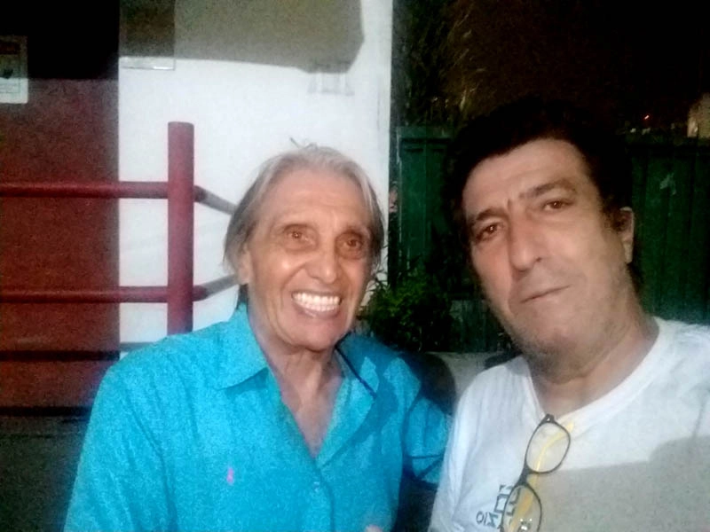 Em 22 de janeiro de 2022, comemoração pelos 50 anos do Canindé, Écio Pasca e Carlos Alberto Spina (ex-Matsubara). Foto: arquivo pessoal de Carlos Alberto Spina