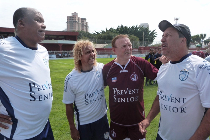 Da esquerda para a direita, Serginho Chulapa, Biro-Biro, José Maria Marin e Gilberto Costa. Foto: Site oficial do Juventus