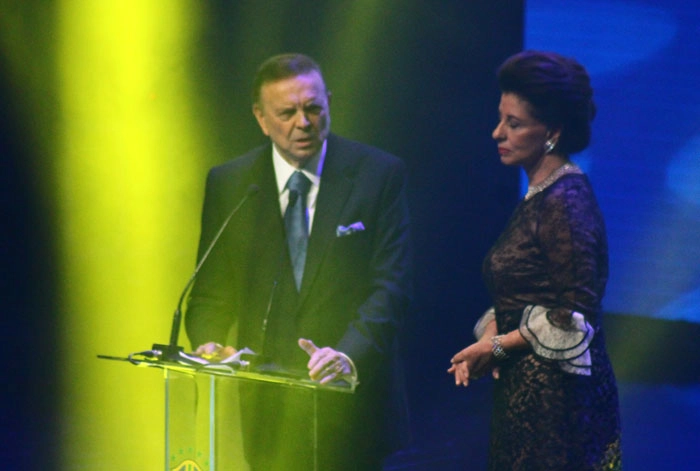 José Maria Marin apresenta homenagem na Premiação do Brasileirão 2012, no HSBC Brasil, em São Paulo, no dia 3 de dezembro de 2012. Foto: Ricardo Biserra 