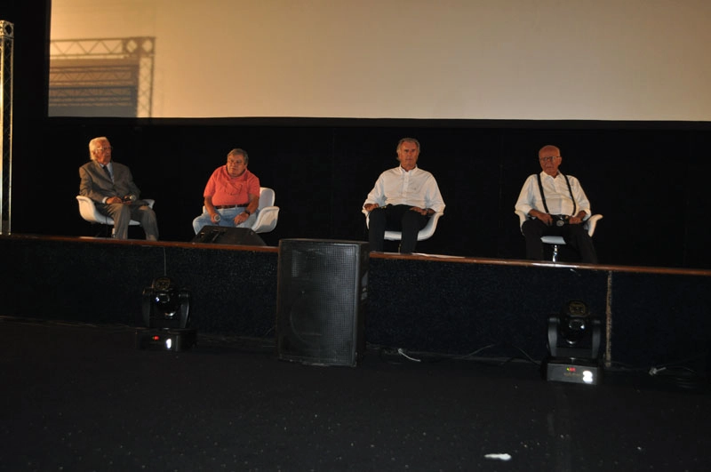 Chiquinho Lameirão, Chico Rosa, Wilsinho Fittipaldi e Bird Clemente durante debate sobre Interlagos na 7ª edição do Velocult, em 30 de março de 2016, no Conjunto Nacional, em São Paulo. Foto: Marcos Júnior Micheletti/Portal TT 