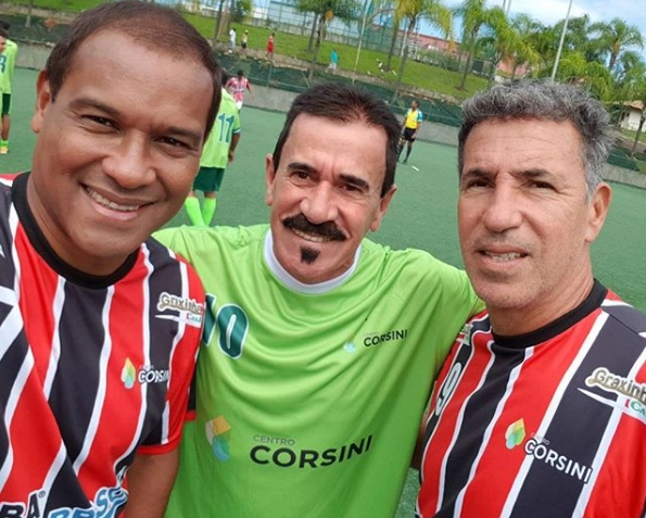 Muller, Zenon e Careca, em Campinas, no dia 23 de dezembro de 2017. Foto: Reprodução/Instagram