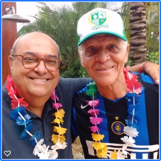 Luiz Ceará e Ademir da Guia, em fevereiro de 2017. Foto: reprodução