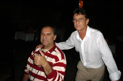 Toninho ao lado de Osmar Santos durante evento em 2006 na cidade de Jaguariuna