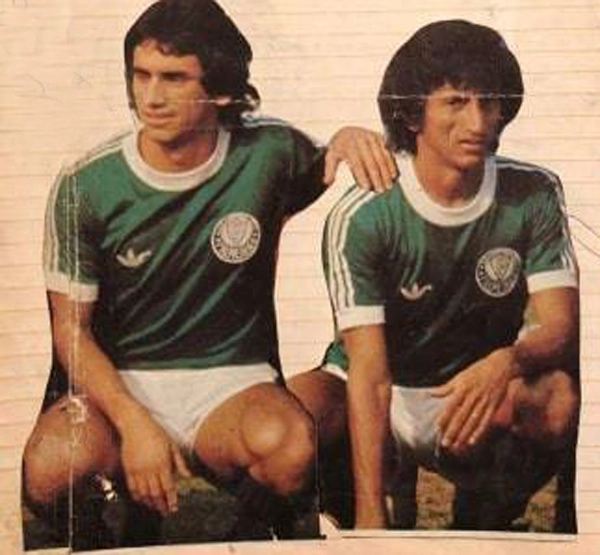 Toninho e Rosemiro em 1979, pelo Palmeiras. Foto: arquivo pessoal de Toninho