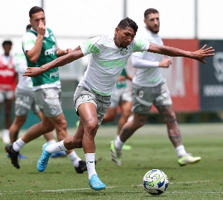 Líder do Brasileiro, Verdão tem mais quatro partidas ate o fim da temporada. Foto: Cesar Greco/Palmeiras