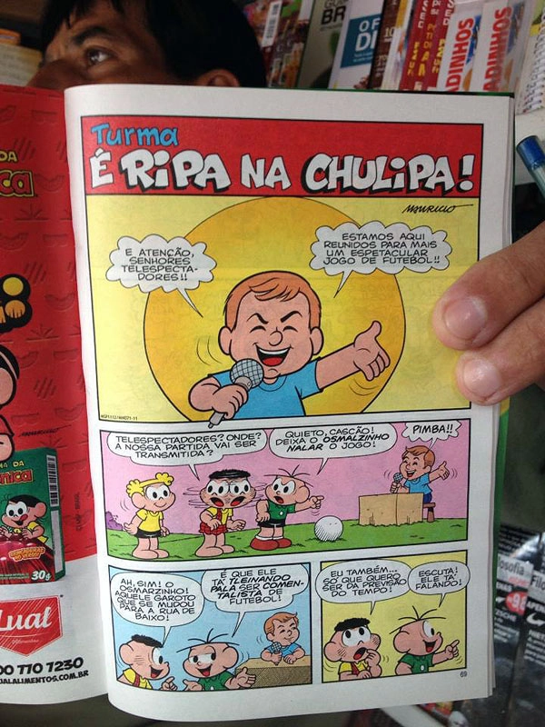 Na edição de número 71 do Gibi da Turma da Mônica, Osmar Santos virou o 
