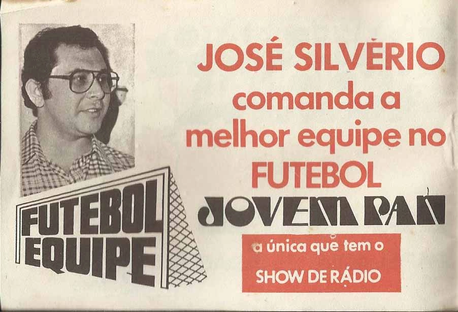 José Silvério  ilustrando a tabela da Jovem Pan para o Campeonato Nacional/Copa do Brasil 1978