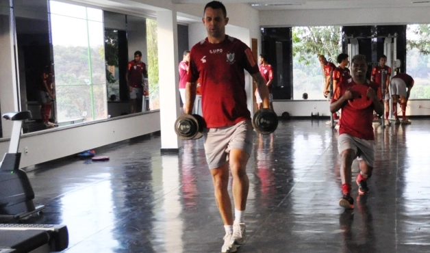 Treino no América-MG, em 2014. Foto: site ofical do América-MG