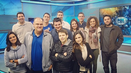 Em 2016, Oscar Schmidt esteve no est&uacute;dios da Fox Sports. Foto: reprodu&ccedil;&atilde;o