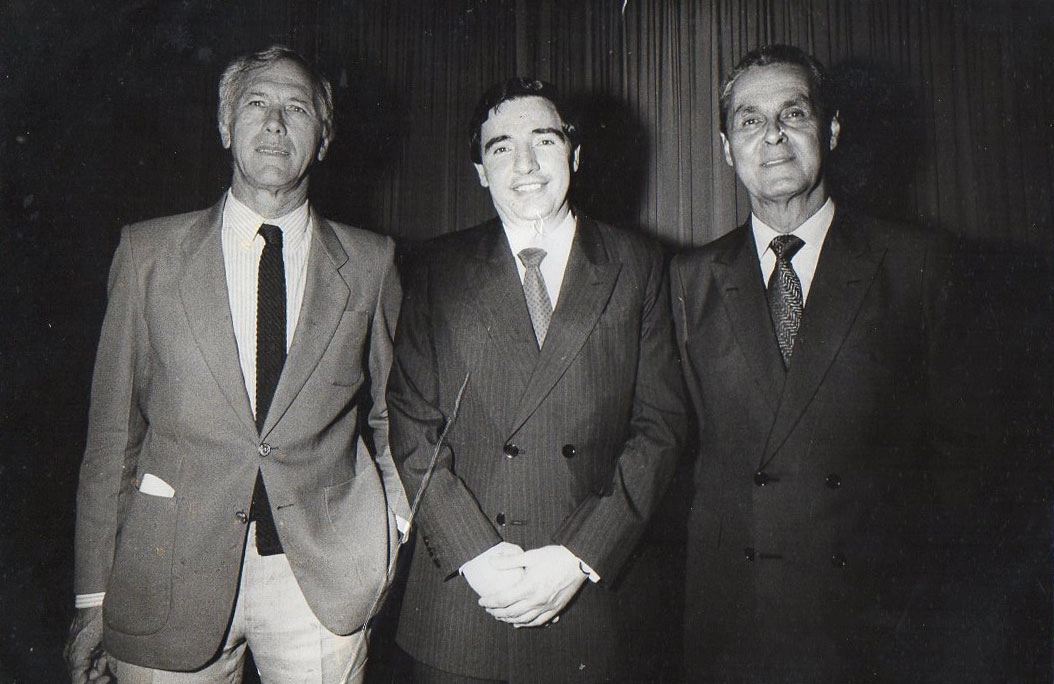 Hilderaldo Luís Bellini, Silvio Natacci e Gylmar dos Santos Neves. Foto: Arquivo pessoal Silvio Natacci 