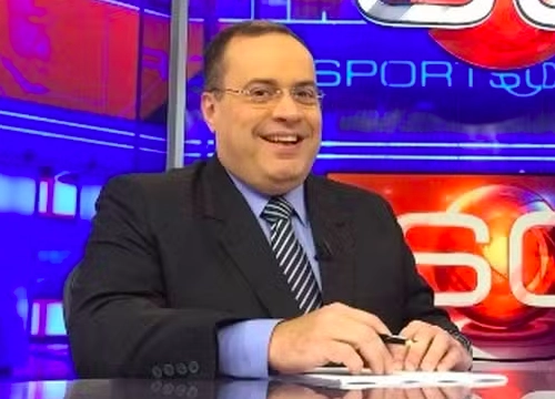 Paulo Soares em 2019, antes de ir ao ar com mais uma edição do SportsCenter, da ESPN