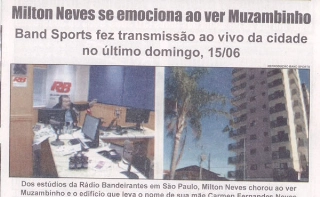 O dia em que Milton Neves viu Muzambinho-MG pela primeira vez pela TV! E chorou!