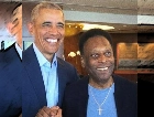 Pelé se encontra com Obama em São Paulo: "juntos para fazer o mundo melhor"