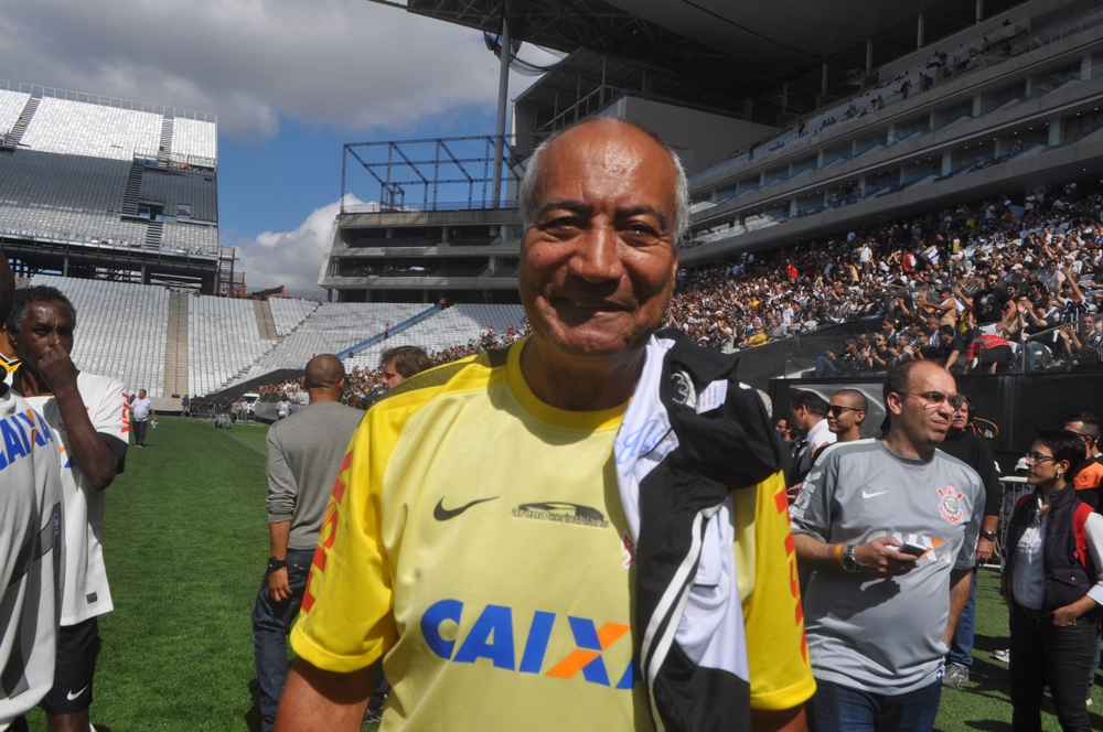 Tobias em 10 de maio de 2014 na Arena Corinthians. Foto: Marcos Júnior/Portal TT