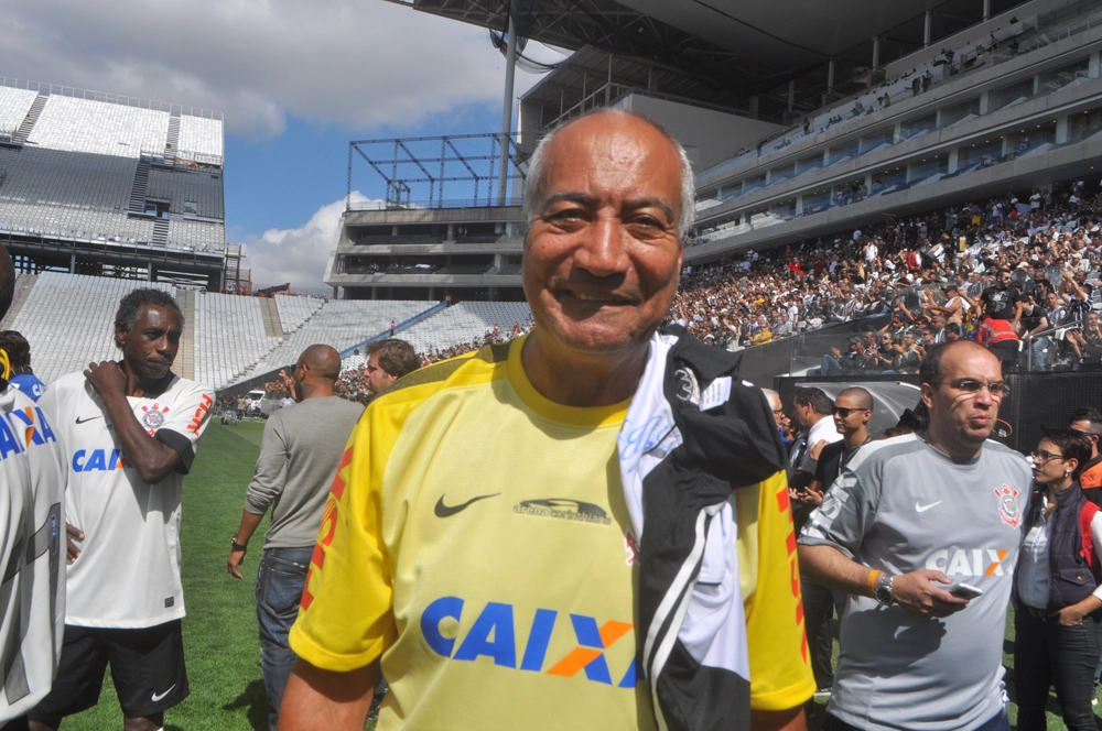 Tobias em 10 de maio de 2014 na Arena Corinthians. Foto: Marcos Júnior/Portal TT