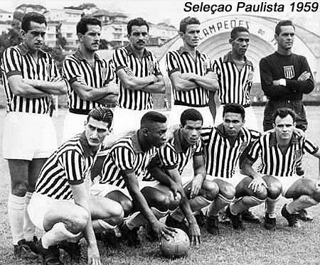 Na foto, até a saudosa Concha Acústica do Pacaembu é maravilhosa. Em pé: Zito, Olavo, Formiga, Getúlio, Zé Carlos Silvério e Gylmar. Agachados: Julinho, Pelé, Servílio, Chinesinho e Pepe. Era o campeonato brasileiro de seleções de 1959. Esse time ganhou de Pernambuco por 3 a 1 em jogo dirigido por Argemiro Félix de Sena, que expulsou Zito. A Seleção Pernambucana, treinada pelo lendário Gentil Cardoso, jogou e perdeu com: Waldemar, Geroldo, Edson, Clóvis e Givaldo; Zé Maria e Geraldo Caçapa; Traçaia, Zé de Melo, Paulo e Oswaldo.