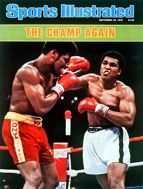 Aqui vemos a edição da Revista Sports Illustrated, onde Ali luta contra Spinks. Foto: Reprodução Google
