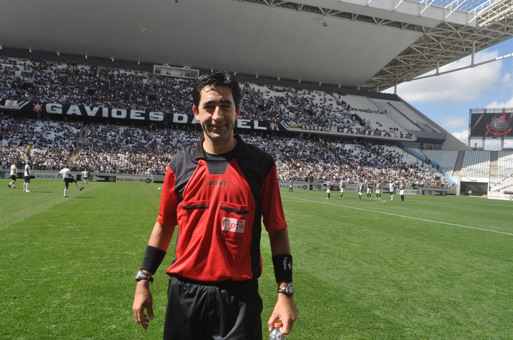 Rodrigo Braghetto em 10 de maio de 2014 na Arena Corinthians. Foto: Marcos Júnior/Portal TT