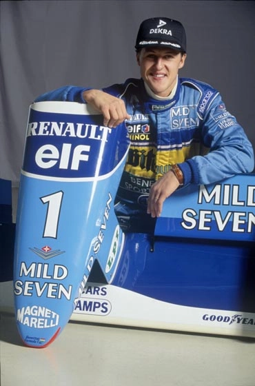 Após conquistar o título de 1994, Michael levou o número 1 para a Benetton. Foto: Divulgação