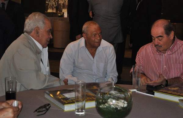 Zito, Jair da Costa e Rivellino no almoço dos campeões mundiais de futebol em 25 de abril de 2013, no Espaço Unyco, no Estádio do Morumbi. Foto: Marcos Júnior/Portal TT