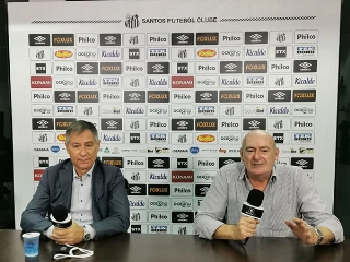 Presidente santista destacou que precisará reduzir a folha salarial do clube para acertar as contas. Foto: Guilherme Kastner/Santos FC
