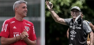 Crespo e Holan se encontrarão no Morumbi. Fotos: Rubens Chiri/SPFC e Ivan Storti/SFC