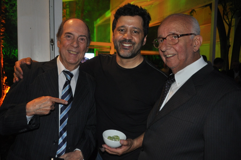 Luiz Evandro Águia, Celso Miranda e Bird Clemente em 11 de novembro de 2015  no Espaço Bosque, local da 19ª edição do Capacete de Ouro. Foto: Marcos Júnior/Portal TT