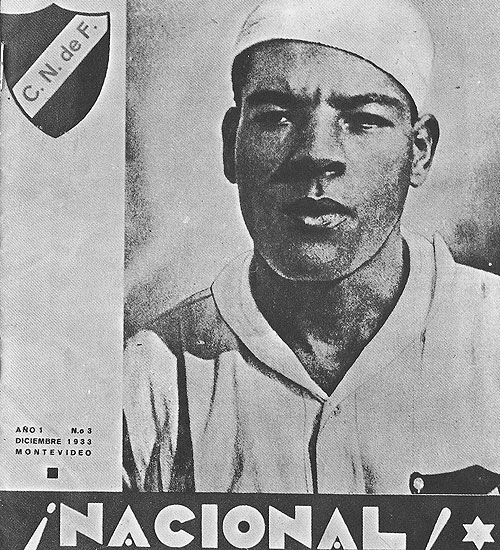 Domingos da Guia, em 1939, quando jogava pelo Nacional do Uruguai.


