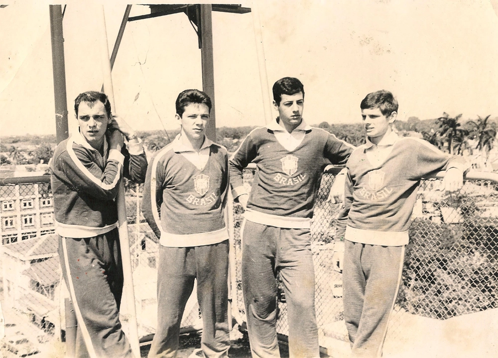 Miguel, Luis Américo, Luíz Carlos Galter e Wagner, em 1966. Foto: A Voz de Ribeirão Pires