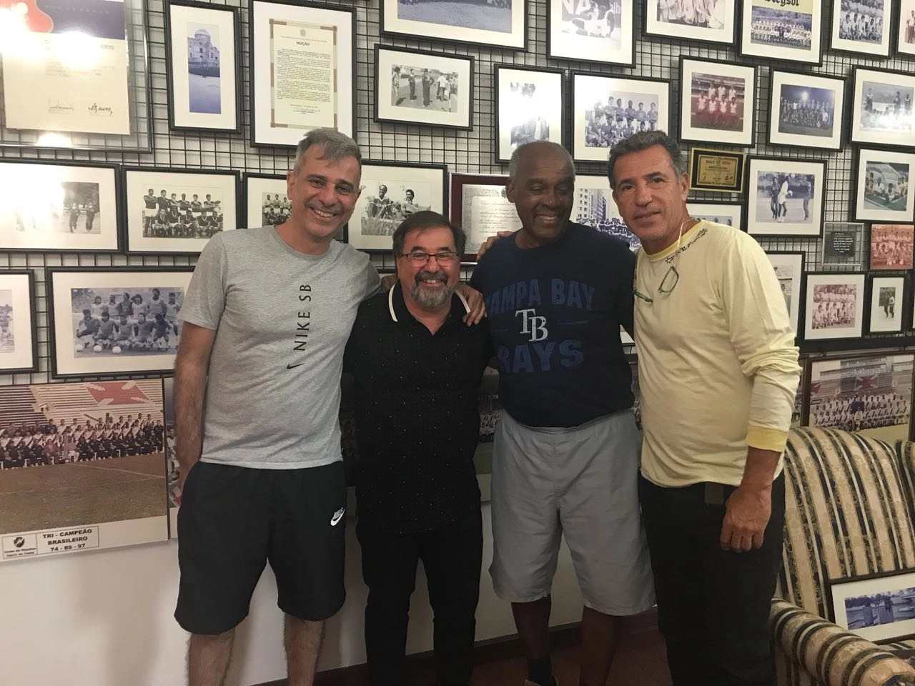 Encontro de amigos em Campinas, Fabio Massaredjian, Marco Aurélio Cunha, Bebeto de Oliveira e Careca