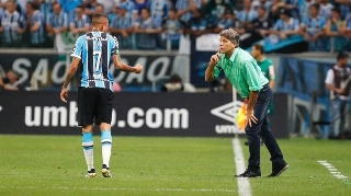 Renato Gaúcho deixou Luan fora da viagem para Caxias do Sul. Foto: Lucas Uebel/Grêmio