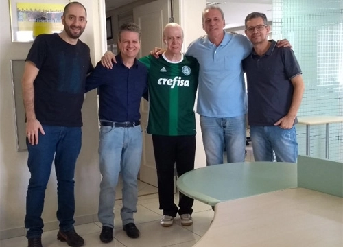 Na redação do Terceiro Tempo, Thiago Tufano, Marcos Júnior Micheletti, Biriba (lenda do tênis de mesa), João Antonio de Carvalho e Frank Fortes