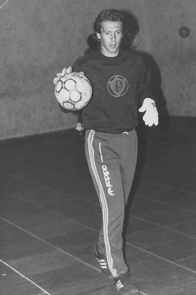 Leão em treino do Palmeiras, em 1986. Foto UOL