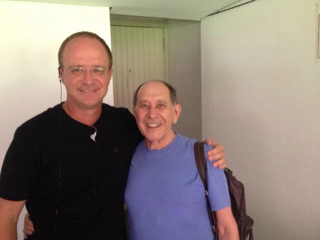 Rogério Assis com o amigo José Silvério, O Pai do Gol. Foto enviada por Rogério Assis