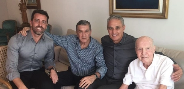 Edu Gaspar, Carlos Alberto Parreira, Tite e Zagallo, na casa do 