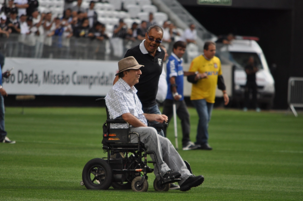 Osmar Santos e Basilio m 10 de maio de 2014 na Arena Corinthians. Foto: Marcos Júnior/Portal TT