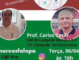 A Live contará ainda com uma homenagem ao ex-técnico Sebastião Araújo