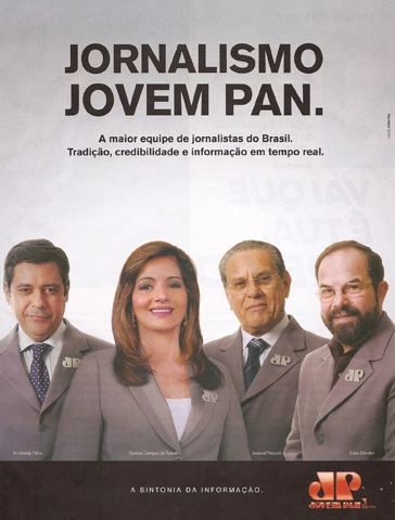 Anchieta Filho, Denise Campos de Toledo, Joseval Peixoto e Caio Blinder. Foto reprodução da revista Isto É Dinheiro