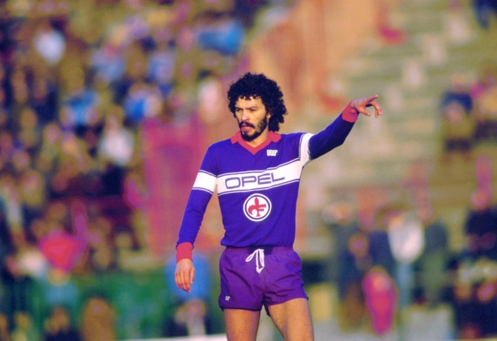 Pela Fiorentina, em 1984. Foto: Divulgação