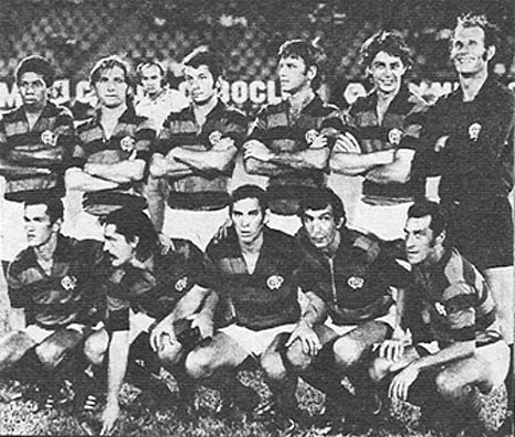 Em pé, da esquerda para a direita: Valtinho, Cláudio Deodato, Júlio, Dí, Alfredo e Picasso. Agachados: Buião, Sicupira, Tião Quelé, Sérgio Lopes e Nílson. Foto de Manoel Mota, enviada por Walter Roberto Peres e publicada na Revista Placar